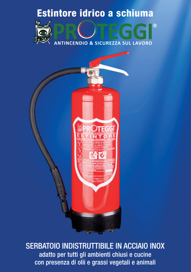 Estintore Schiuma 6 Kg Omologato Offerta 6 Estintori A Polvere 1Kg ANAF Group - Omologati Con Staffa E Manometro Estintori Per Casa Ufficio - Foto 7