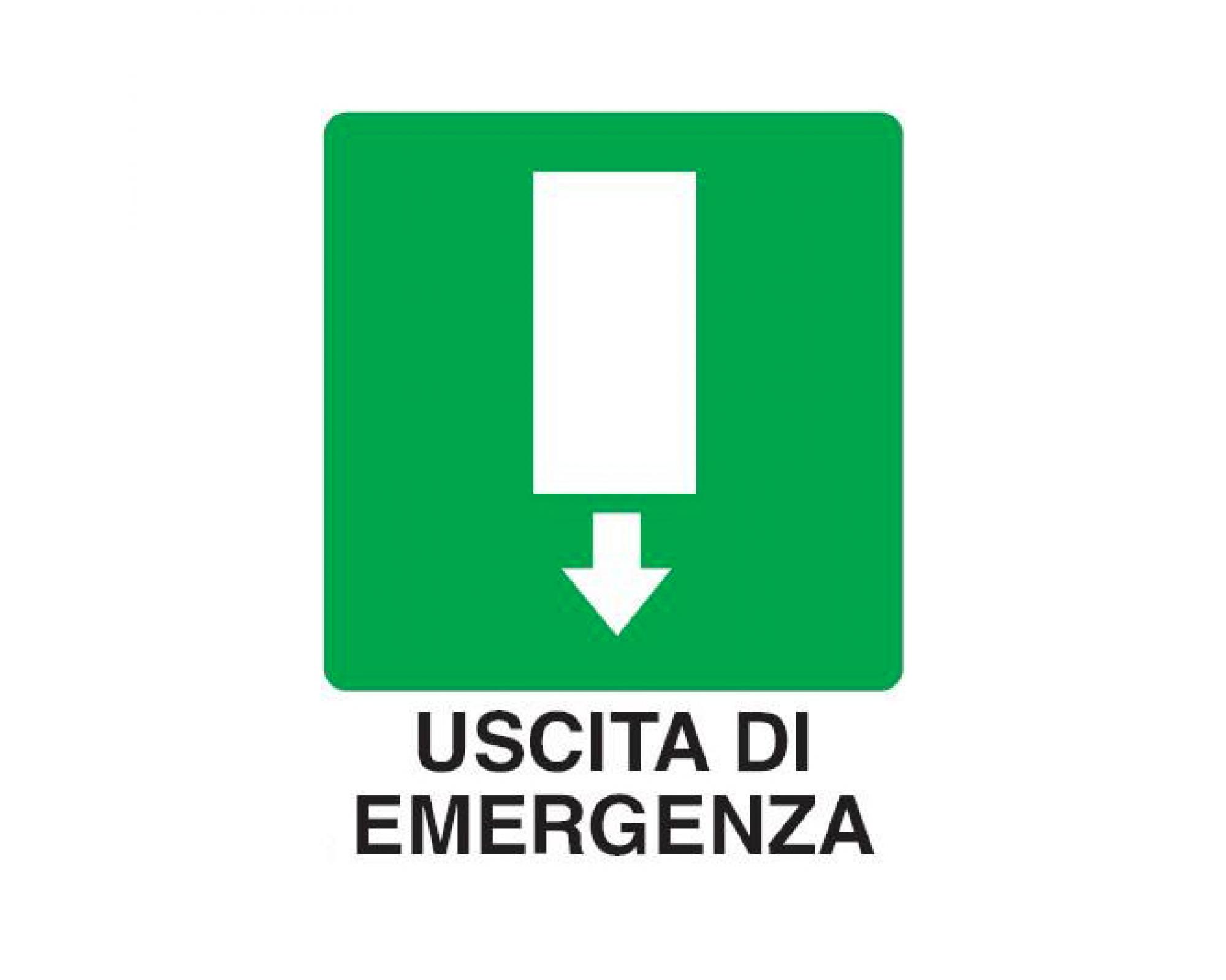 Cartello Uscita Di Emergenza Scan 1504 – PVC Adesivo, 300x200 Mm, Con Freccia Destra