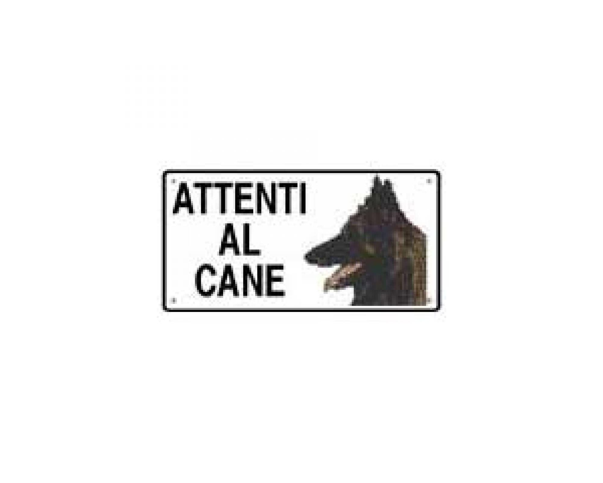 Cartello Attenti al cane - Pastore Tedesco