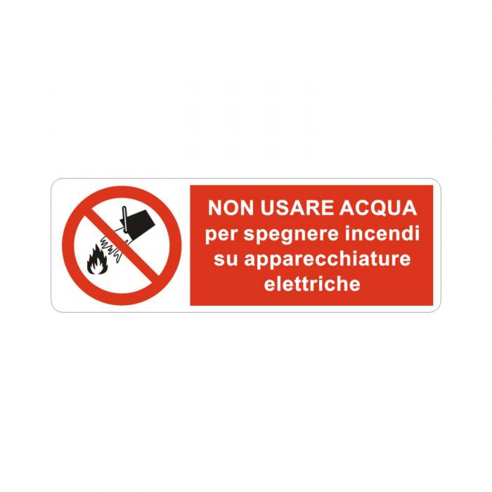 Vsafety 11015AR-S Cartello Estintore Spray Schiuma, Non Usare Su Apparecchi Elettrici, Adesivo Orizzontale 200x150 Mm, Beige/nero/verde/rosso