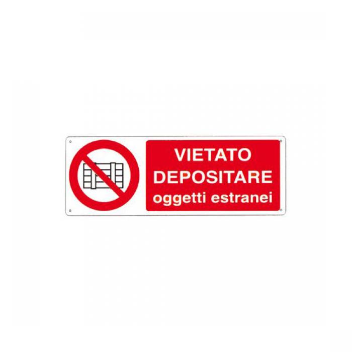 Cartello vietato depositare oggetti estranei - SEG 1864