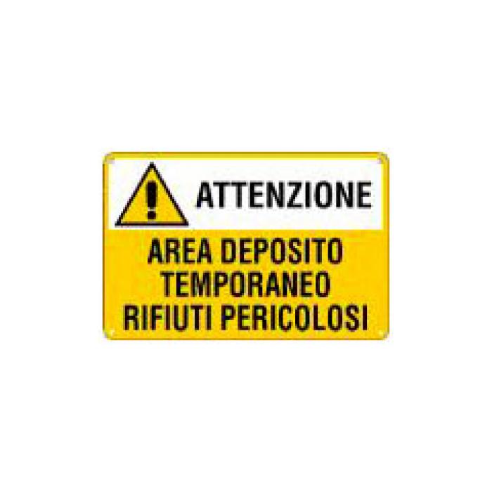ADESIVO PERICOLO ATTENZIONE DEPOSITO TEMPORANEO RIFIUTI NON PERICOLOSI 125x330 mm ADESIVO PERICOLO ATTENZIONE DEPOSITO TEMPORANEO RIFIUTI NON PERICOLOSI 125x330 mm