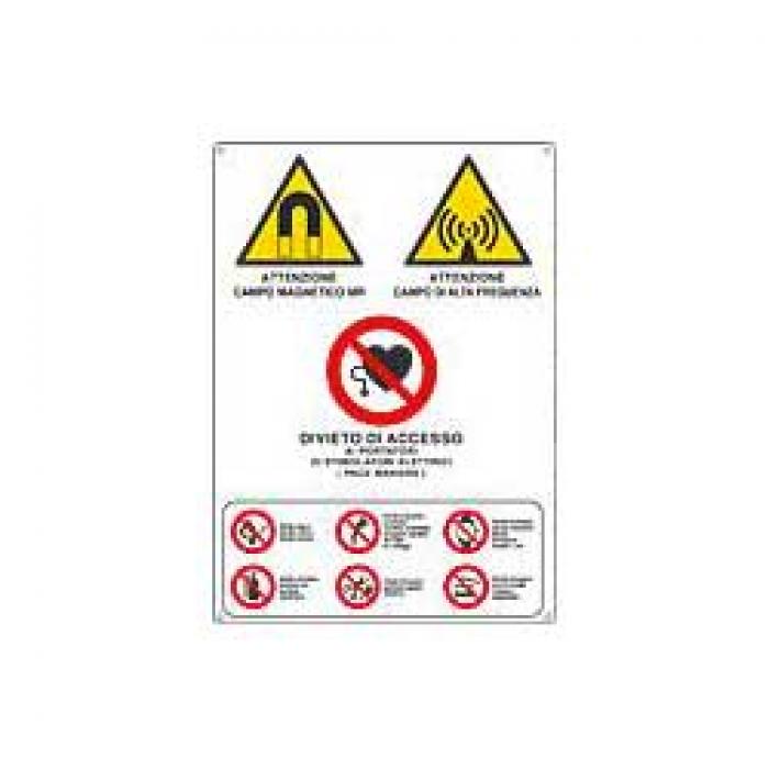 Targa Magnetica Antifurto "Attenzione Colonne" Per Furgoni - Antigraffio, Resistente Ai Raggi UV, Misure 35x10 / 45x15 / 65x20 Cm