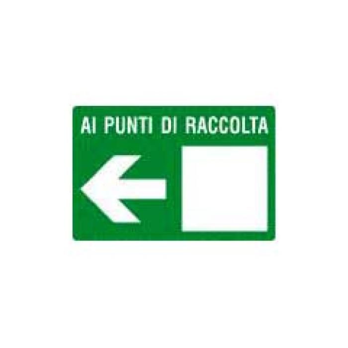 Cartello Punto Raccolta 60x40cm - Segnale Catarifrangente Classe 1 Per Esterni