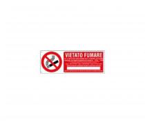 Cartello Divieto Di Fumo "No Smoking" 100x150 Mm. Adesivo Rimovibile E Riposizionabile, Conforme Norma EN ISO 7010.